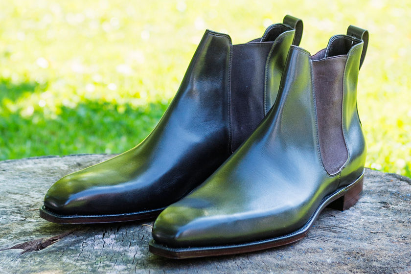 Black chelsea bespoke boots